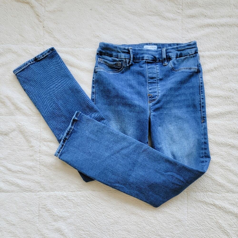 Good American Midrise Straight Leg Jeggings
